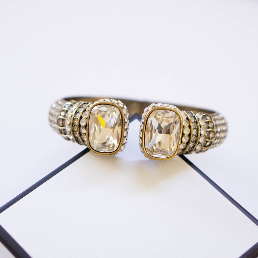 HEIDI DAUS Triple Play On the Rocks Open Cuff Bracelet